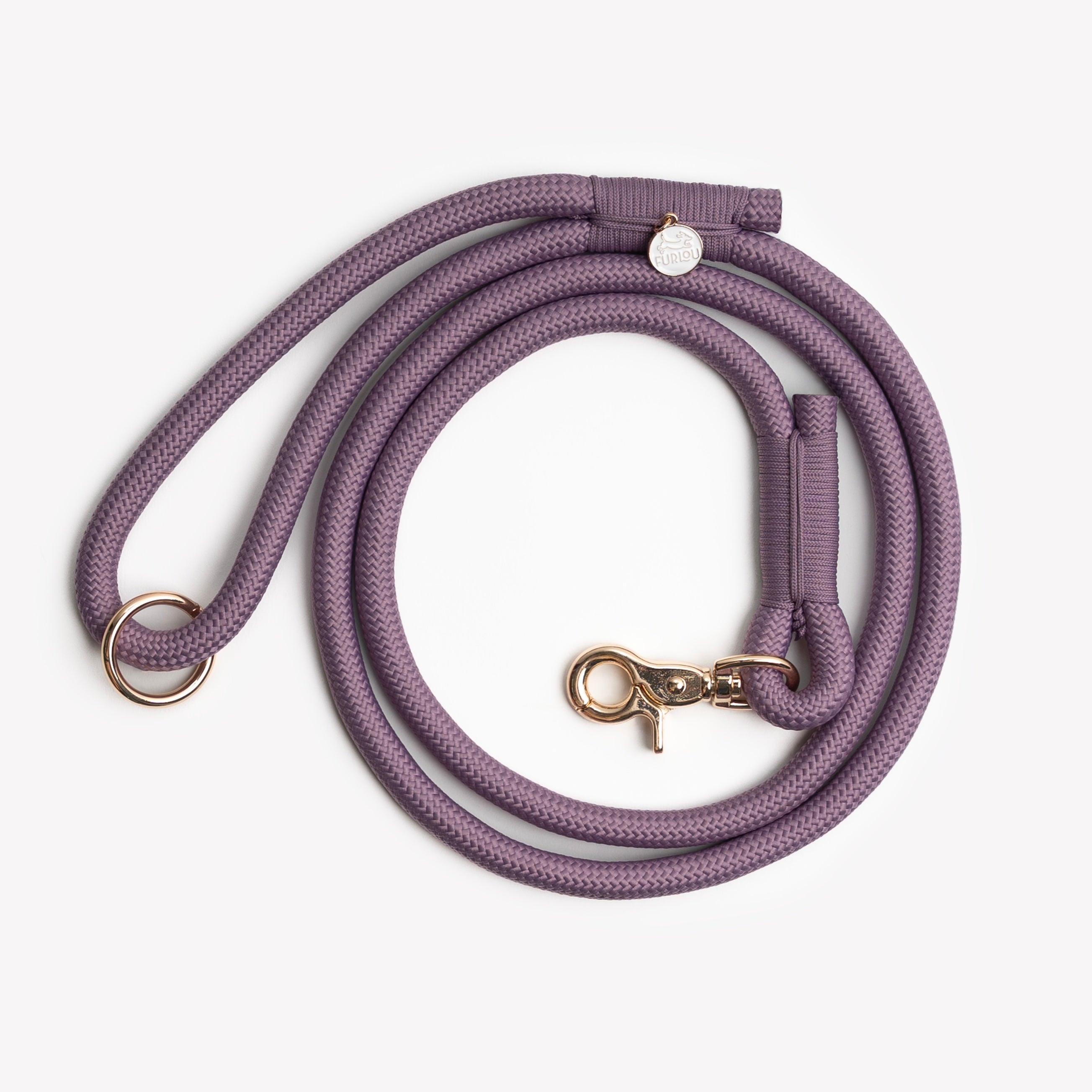 Braided Rope Leash — Lilac