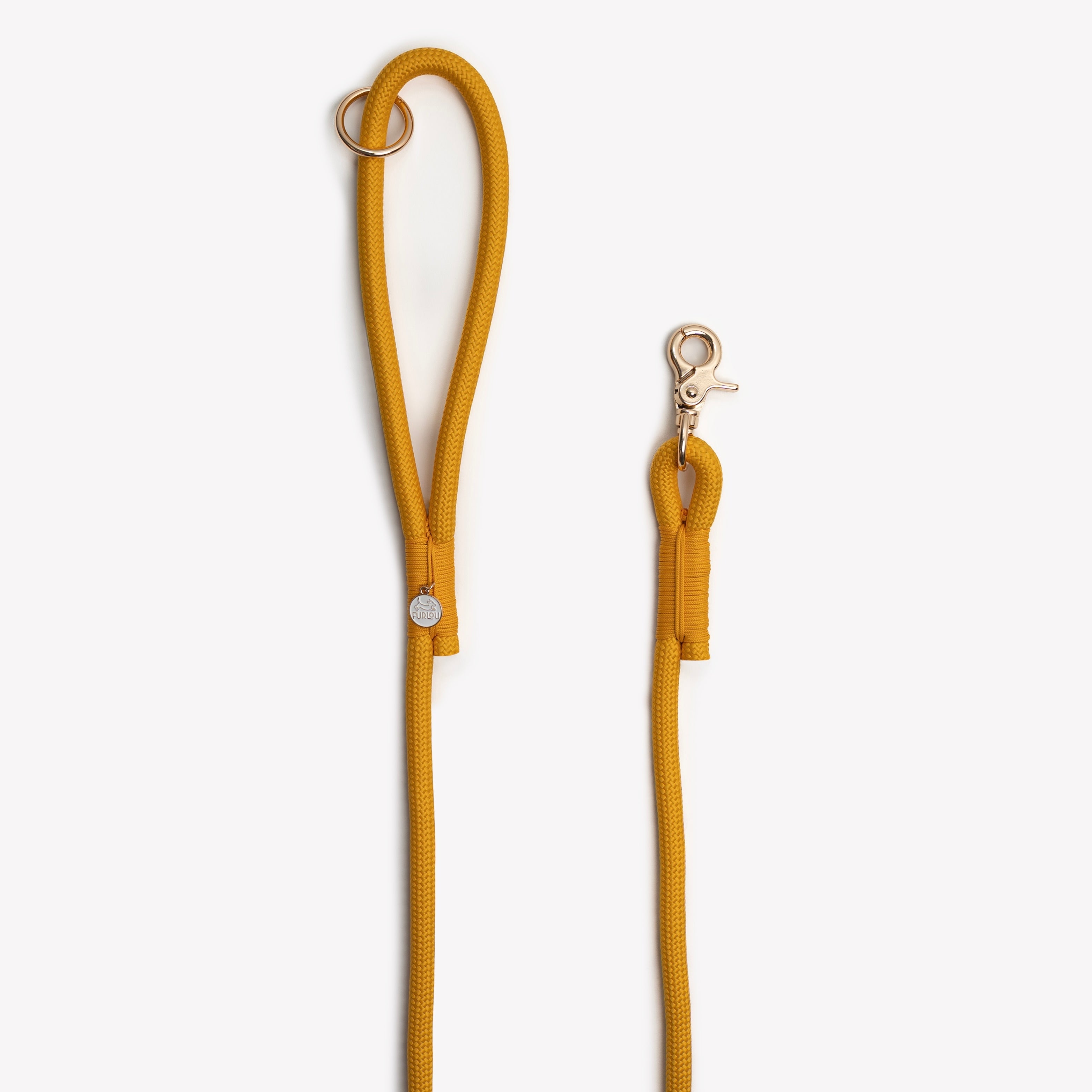 Braided Rope Leash — Yellow