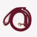 Braided Rope Leash — Bordeaux