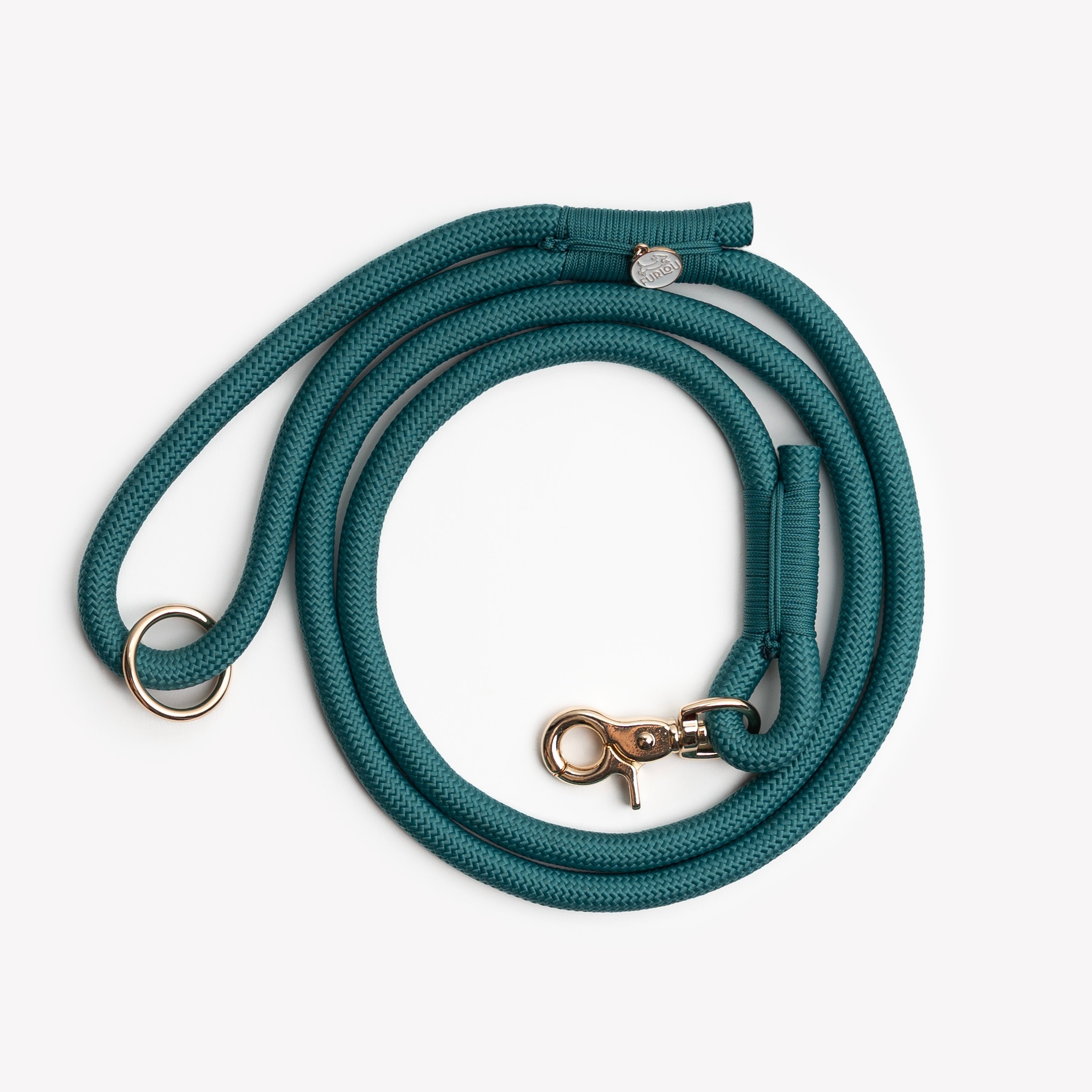 Braided Rope Leash — Blue