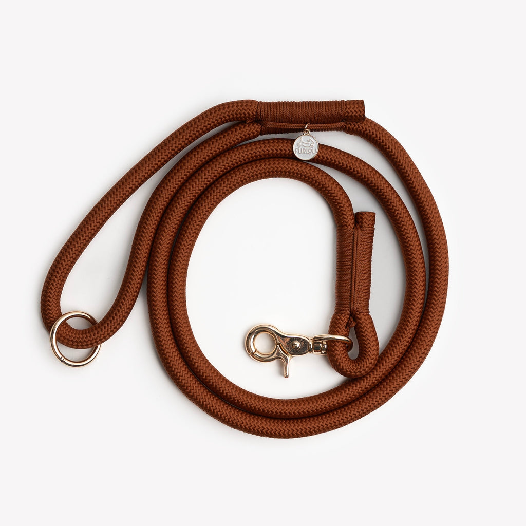 Braided Rope Leash — Clay