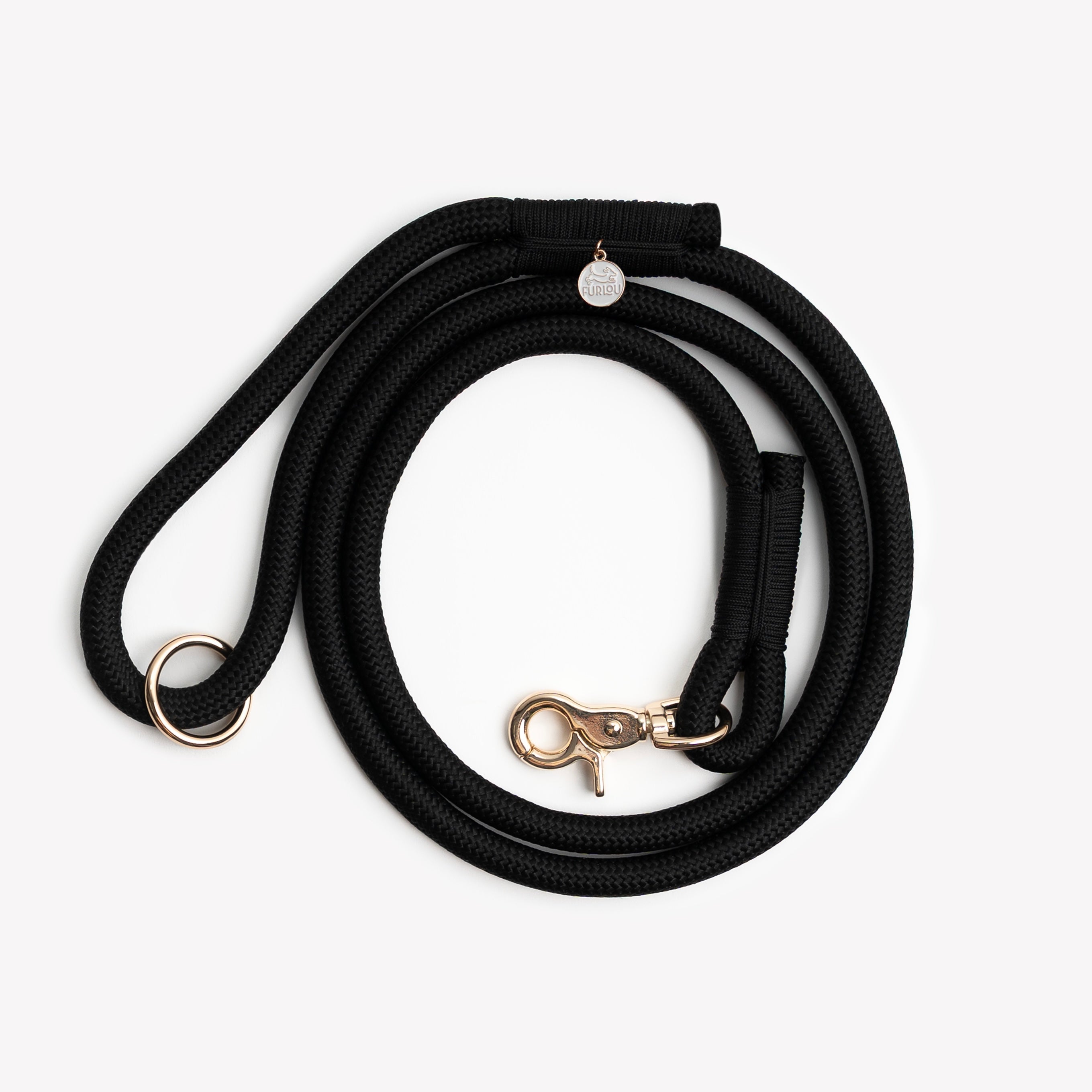 Braided Rope Leash — Black