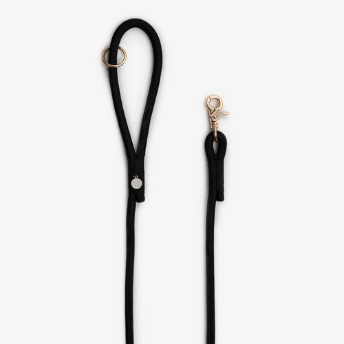 Braided Rope Leash — Black