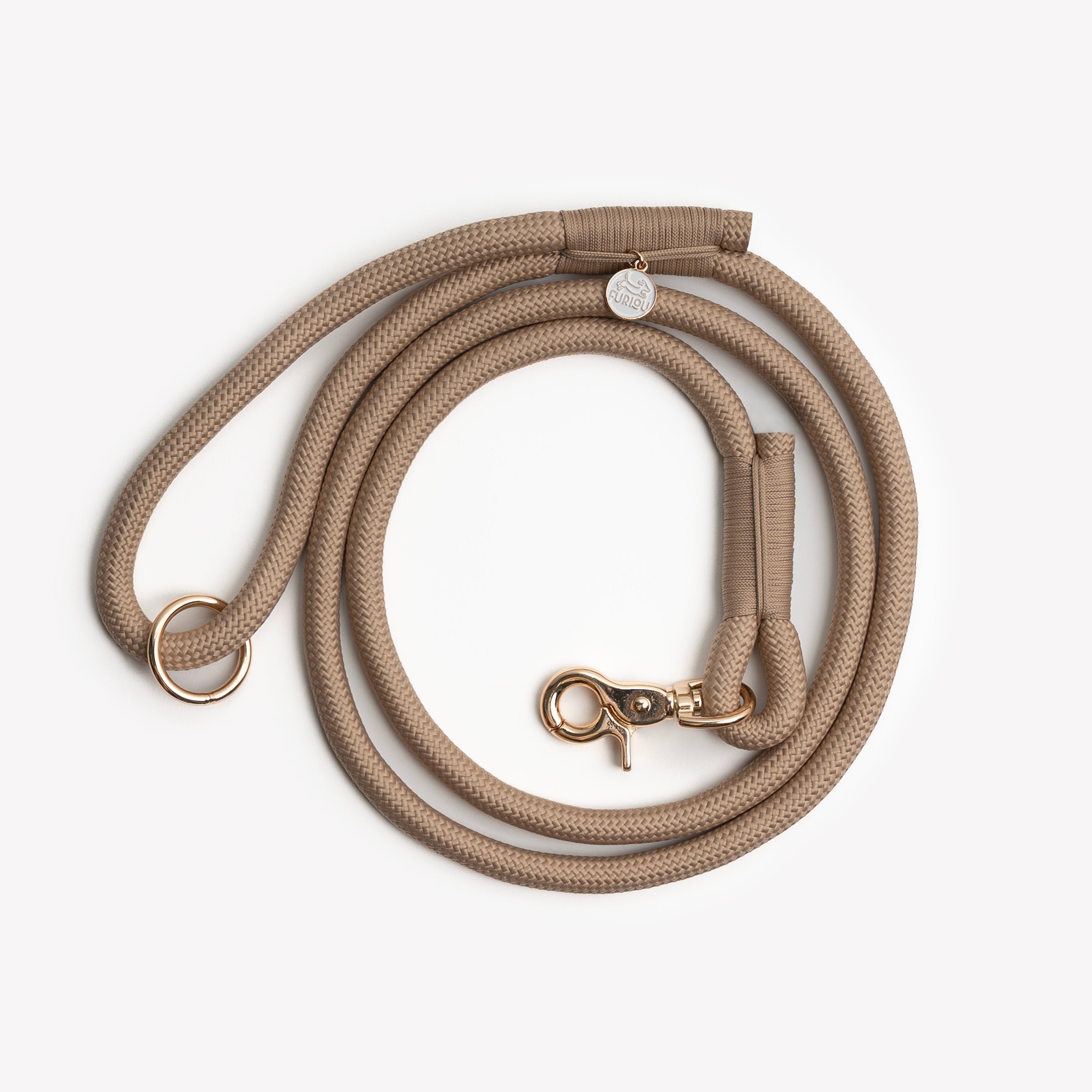 Braided Rope Leash — Sand