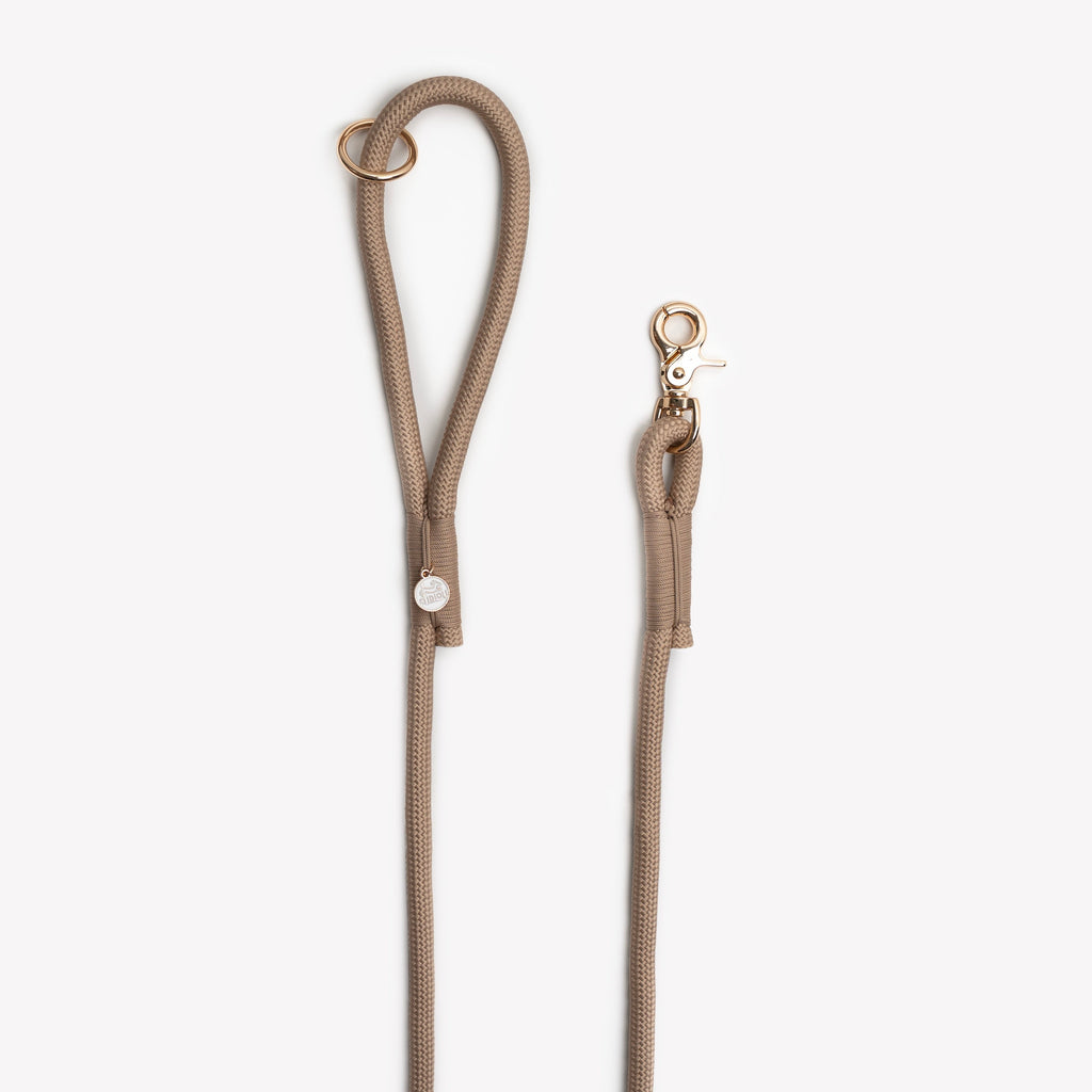 Braided Rope Leash — Sand